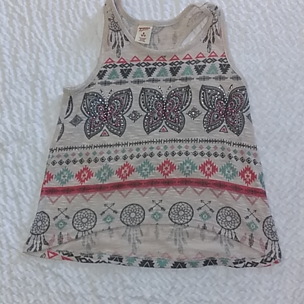Girls butterfly print tank top